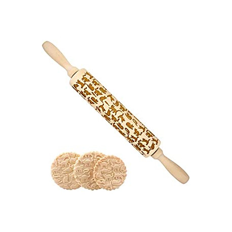 rolling pins for baking Cats Pattern Embossing Rolling Pin