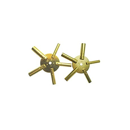 Clock Winding Key - Brass (Even and Odd) Antique and Grandfather