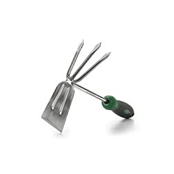 Stainless Steel Hoe and Cultivator - Hand Tiller for Gardening