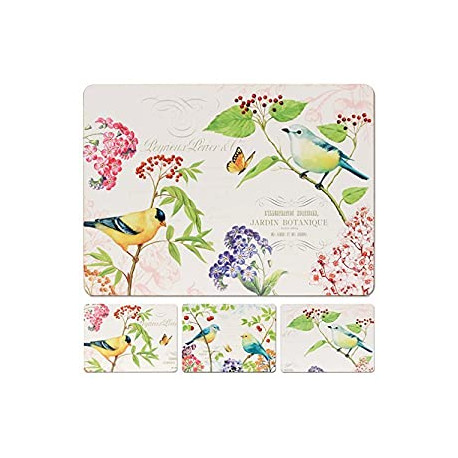 Set of 4 Colourful Print Heat Resistant Mat for Table