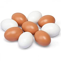 Wooden Fake Eggs ,9 Pieces 2 Colors
