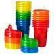 Spill Proof Sippy Cups Value Pack, Rainbow, 20-Pieces