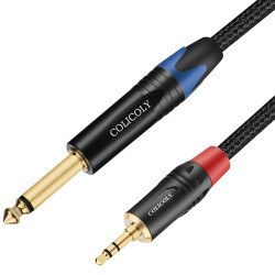 Pack 2 of 1/4 Mono to 3.5mm Stereo Cable