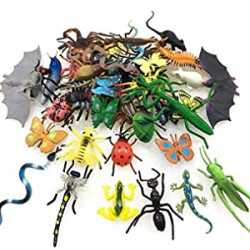 43 Pack Toys Bugs Fake Plastic Bugs and Insects for Kids