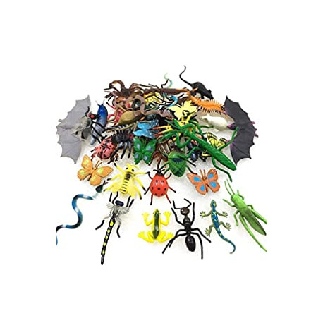 43 Pack Toys Bugs Fake Plastic Bugs and Insects for Kids