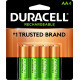 Duracell Rechargeable AA Batteries, 4 Count Pack, Double A