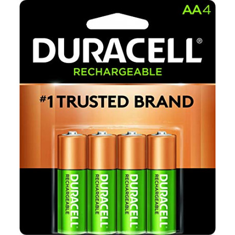 Duracell Rechargeable AA Batteries, 4 Count Pack, Double A