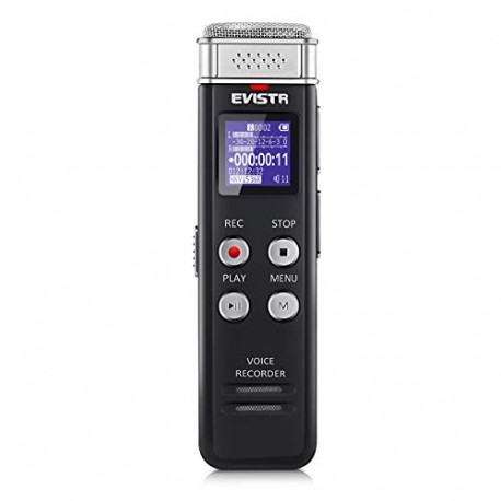 EVISTR 16GB Digital Voice Recorder Voice Activated Recorder with Playback