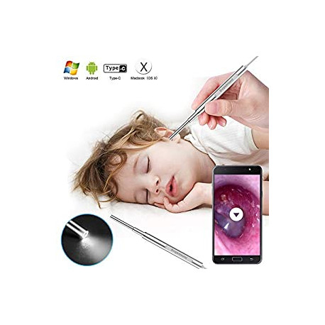 Ear Wax Removal Endoscope Earwax Remover Tool Ear Camera 720P HD Ear Otoscope