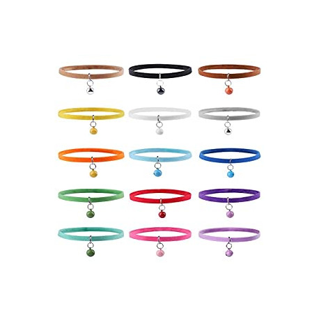 Pack 2 of 15pcs Double Side Soft Plush Puppy ID Collars