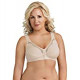 Cotton Soft Cup Full-Coverage Posture Bra, Lace, Front Closure, Wire-Free