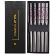 Reusable Non-slip Design Chop Sticks, 5 Pairs Gift Set,Plum