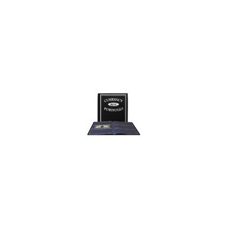 Currency Portfolio - (Dollar Bill Combo Storage Album) - Currency and Coin Collecting Supplies, Black, Pocket Size 3 7/8 x 8 1/4