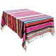 59 x 84 Inch Mexican Blanket Striped Tablecloth for Mexican Party Decorations