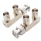 pack 2 of 2-Pack BNC Male to Dual 2 BNC Female Connector F