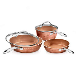 5 Piece Ceramic Cookware, Pots and Pan Set