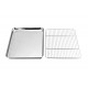 CHEF Toaster Oven Tray with Broiler Rack, Rectangle 12.5’’x9.7’’x1’’