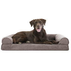 Pet Bed for Dogs and Cats - Faux Fur and Velvet Sofa