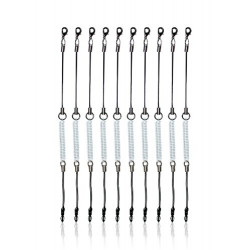Detachable Elastic Coil-Style Lanyard Replacement (10-Pack)