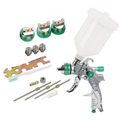 Spray Gun 3 Nozzles 1.4mm 1.7mm 2.0mm, Professional Air Paint Kits with 600cc Cup for Car Primer, Surface Painting, Coatings