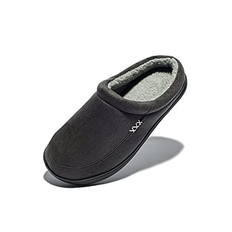 Men's Warm Memory Foam Suede Plush Shearling Lined Slip
