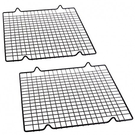 Pack of 2 Non Stick Baking Cooling Rack, 10 x 11 inches