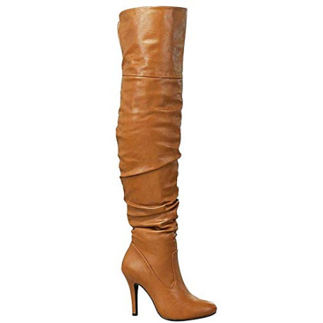 Womens Focus-33 Vegan Leather Over The Knee Fashion Boots