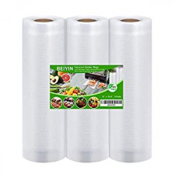 Bags Rolls Compatible with Sous Vide and Food Saver (3 Rolls) (8in)