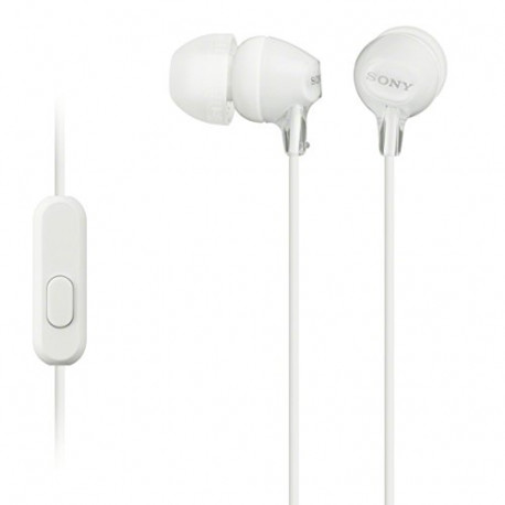 Sony MDREX15AP Fashion Color EX Series Earbud Headset with Mic (White)