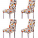 4PCS Stretch Removable Washable Dining Room Chair Protector