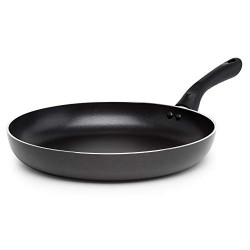 Grande Non-Stick Fry Pan With Handle, Aluminum, 12.5" Large, Black