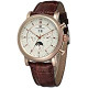 Men's Automatic Self Winding Tourbillion Day Calendar Leather Strap Wrist Watch