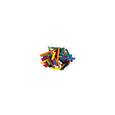Counting Blocks, Montessori Math, Fraction Bars, Number Rods (Set of 74)