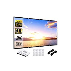 Projector Screen 150 inch 16:9 HD Foldable Anti-Crease Portable