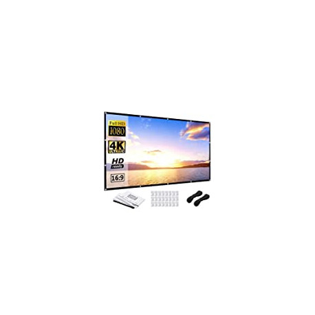Projector Screen 150 inch 16:9 HD Foldable Anti-Crease Portable