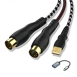 USB to MIDI Cable 6.5Ft