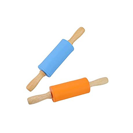 2 Pack Wooden Handle Rolling Pin Non-Stick