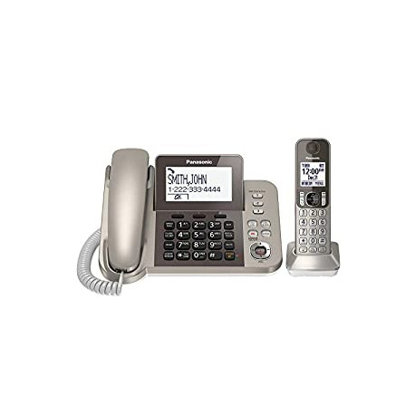 Panasonic KX-TGF350N Corded / Cordless Dect 1 Handset Landline Telephone,Champagne Gold