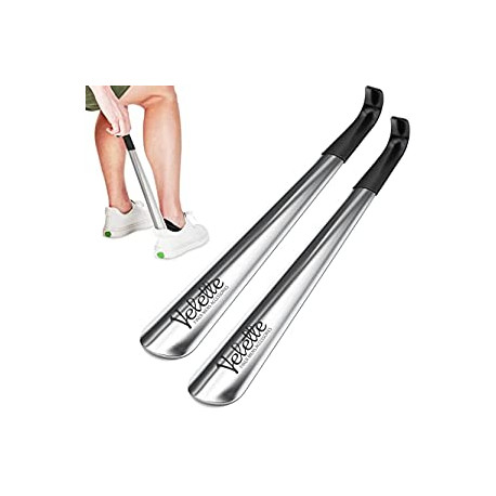 Metal Shoe Horn Long Handle For Seniors, Set of 2, 16.5"