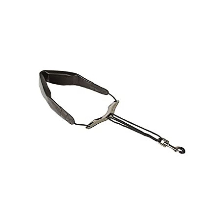 22-Inch Leather - Less-Stress Saxophone Neck Strap with Metal Snap