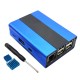 Eleduino Raspberry Pi 3 ,Pi 2, B+ Aluminum Alloy Case Enclosure with Heatsinks(Blue)