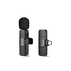 USB C Wireless Lavalier Plug Play Microphone Mini Lapel
