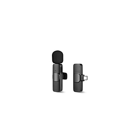USB C Wireless Lavalier Plug Play Microphone Mini Lapel