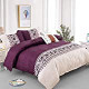 Purple Duvet Cover Queen 3 Pieces Reversible