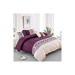 Purple Duvet Cover Queen 3 Pieces Reversible