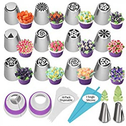 Russian Piping Tips 56 Pcs Cake Decorating Supplies