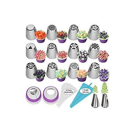 Russian Piping Tips 56 Pcs Cake Decorating Supplies