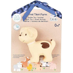 My First Farm Puppy Natural Rubber Rattle (Brown)