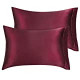 2 Pack Burgundy Satin Pillowcases