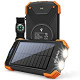 Solar Power Bank, Qi Portable Charger 10,000mAh External